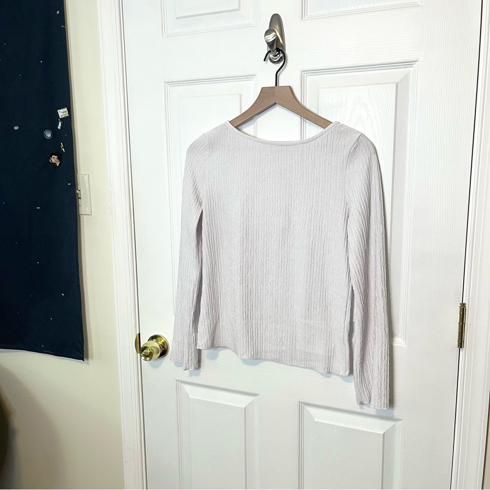 ✧･ﾟwhite textured long sleeve